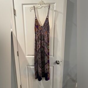 Lucky Brand Dress Midi mid length jewel toned M medium